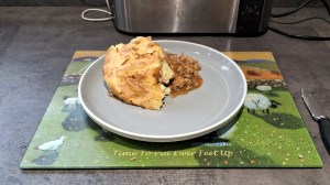 cooked shepherds pie on a plate