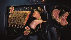 Aldi's Lamb Guard sliced on a plate